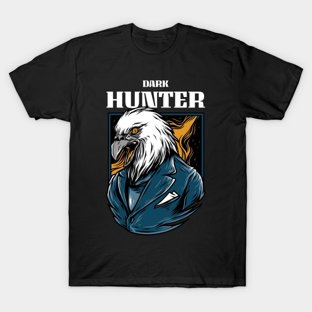 Dark Hunter / Cartoon Eagle Design / Night Bird / Urban Streetwear Style T-Shirt by Redboy